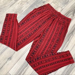 Forever21 Tribal Print Harem Pants. Red. Size S
